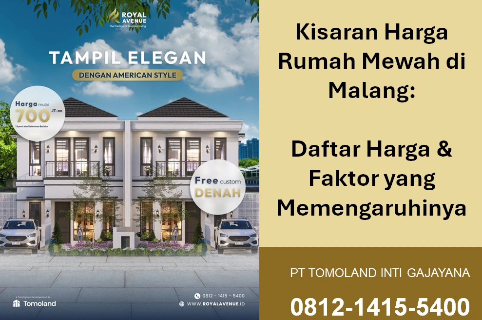Kisaran Harga Rumah Mewah di Malang: Daftar Harga & Faktor yang Memengaruhinya