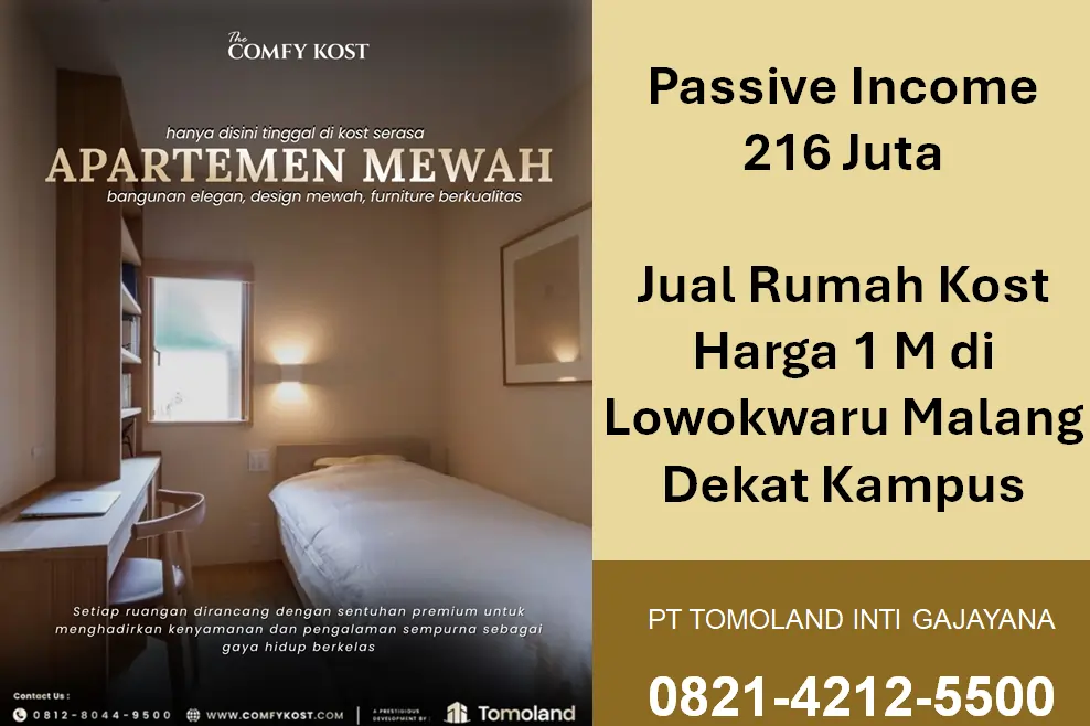 Investasi Rumah Kost Harga 1 M di Lowokwaru Malang, Dekat Kampus dan Pusat Kota