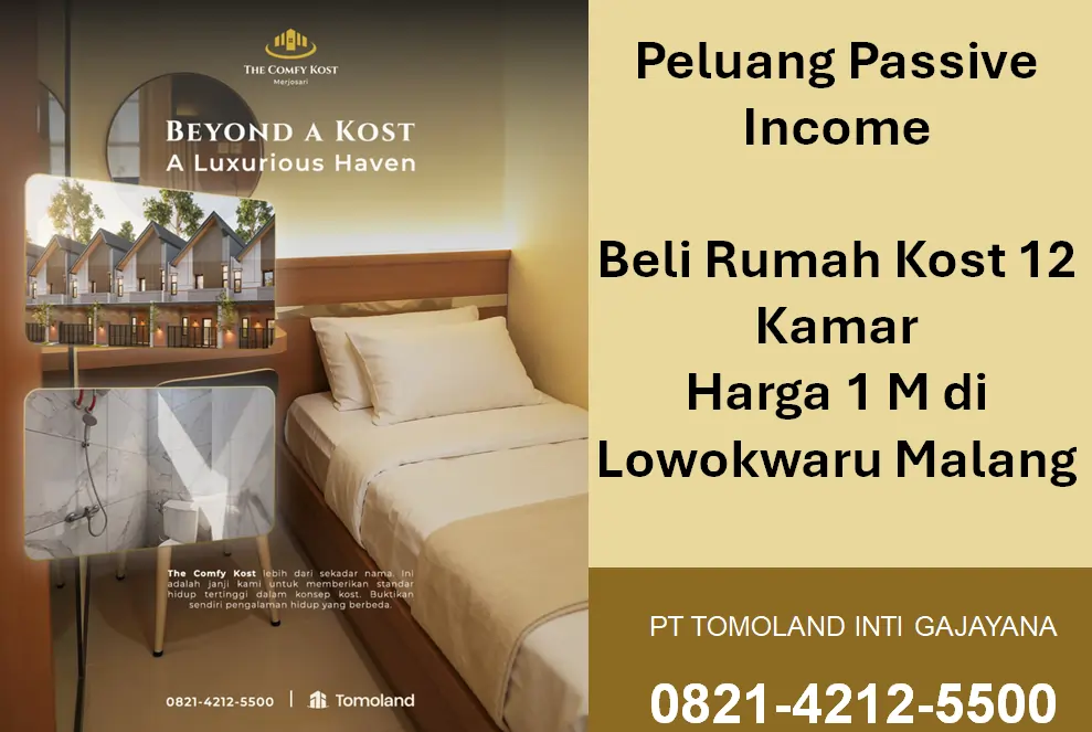 Jual Rumah Kost Harga 1 M di Lowokwaru Malang Dekat Kampus, Tingkat Hunian Tinggi