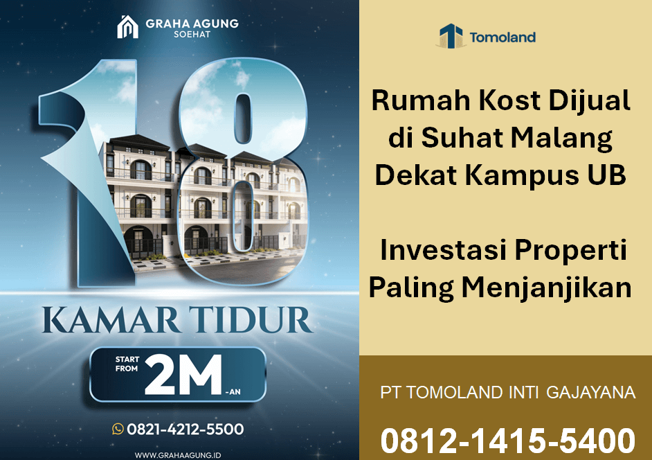 Rumah Kost Dijual di Suhat Malang Dekat UB: Langkah Pintar Amankan Aset Anda