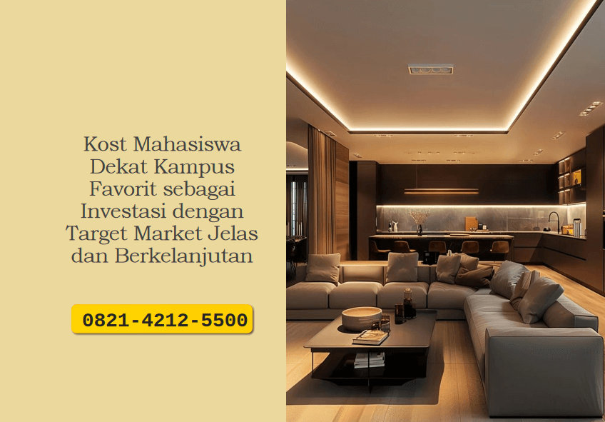 Investasi kost mahasiswa dekat kampus favorit tawarkan pendapatan pasif stabil dengan target market jelas. Temukan lokasi properti strategis di sini.