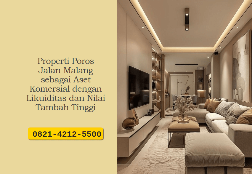 Properti Poros Jalan Malang sebagai Aset Komersial dengan Likuiditas dan Nilai Tambah Tinggi