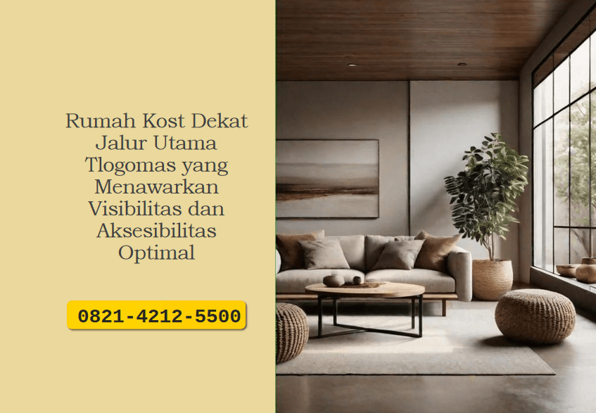 Miliki rumah kost dekat jalur utama Tlogomas untuk investasi menguntungkan. Lokasi strategis dengan akses mudah ke kampus dan fasilitas umum di Malang.