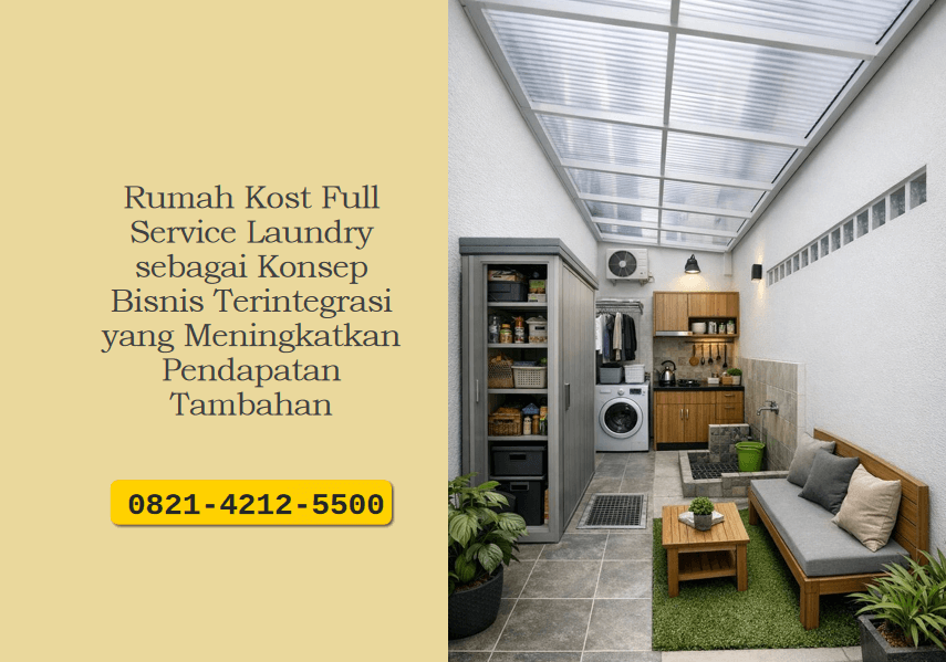 Rumah Kost Full Service Laundry sebagai Konsep Bisnis Terintegrasi yang Meningkatkan Pendapatan Tambahan
