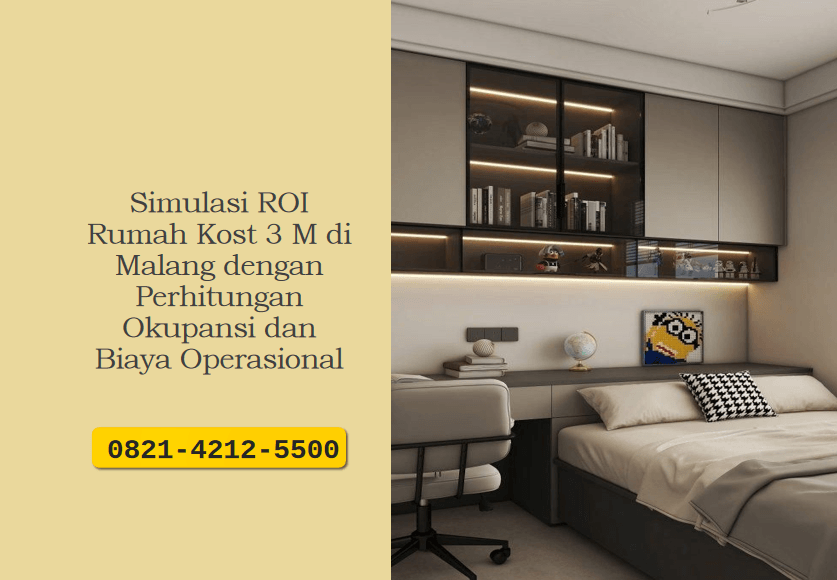 Simulasi ROI Rumah Kost 3 M di Malang dengan Perhitungan Okupansi dan Biaya Operasional