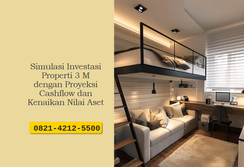 Simulasi Investasi Properti 3 M dengan Proyeksi Cashflow dan Kenaikan Nilai Aset