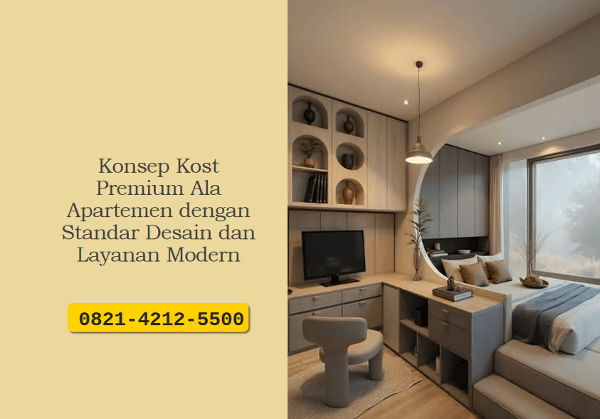 Konsep Kost Premium Ala Apartemen dengan Standar Desain dan Layanan Modern