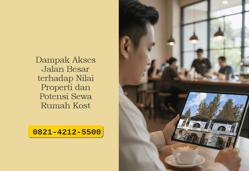 Dampak Akses Jalan Besar terhadap Nilai Properdanti Potensi Sewa Rumah Kost