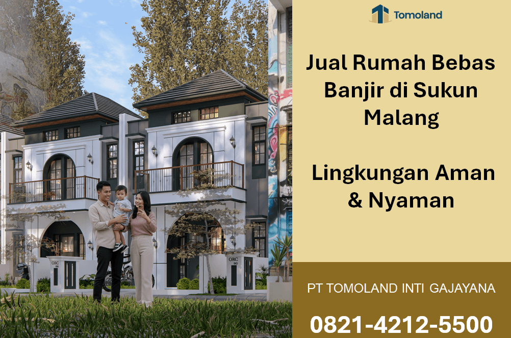 Jual Rumah Bebas Banjir Sukun Malang – Jarang Ada, Stok Menipis! Grand Avenue Tomoland