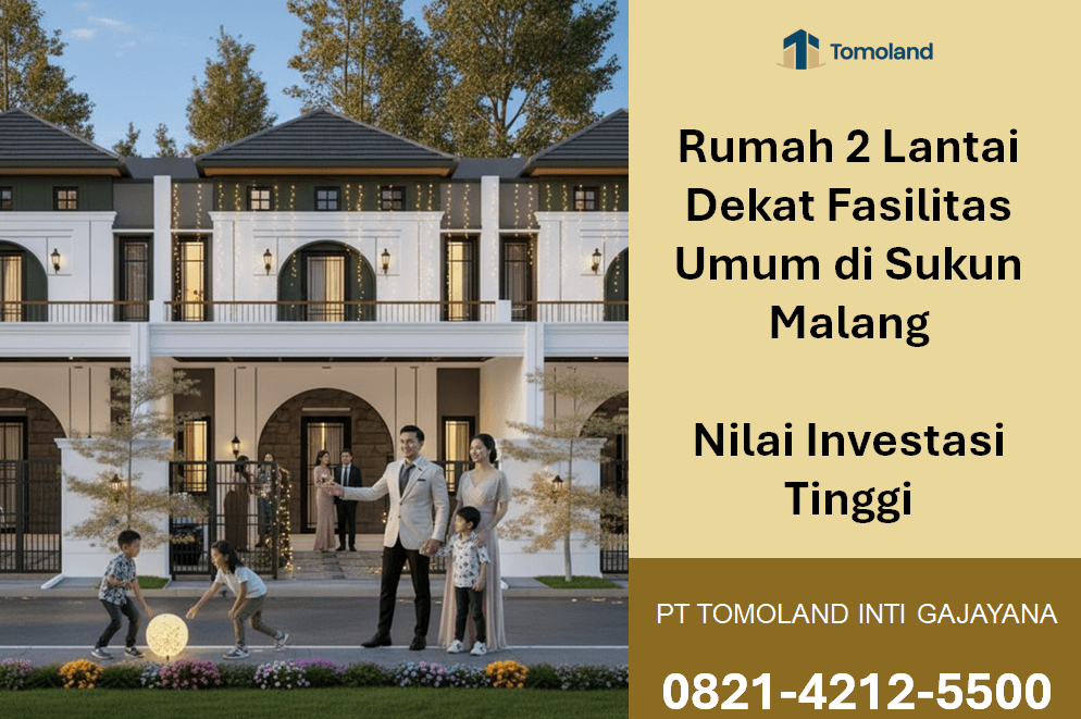 Rumah Dijual Dekat Fasilitas Umum Sukun Malang – Hanya Untuk 3 Pembeli Tercepat! Grand Avenue Tomoland