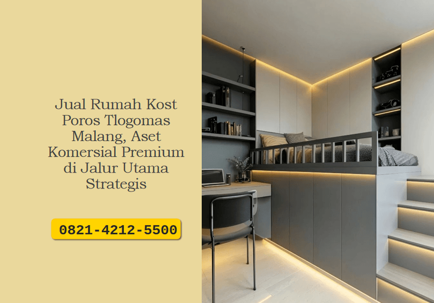 Jual Rumah Kost Poros Tlogomas Malang, Aset Komersial Premium di Jalur Utama Strategis