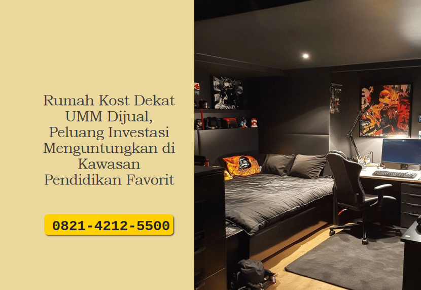 Rumah Kost Dekat UMM Dijual, Peluang Investasi Menguntungkan di Kawasan Pendidikan Favorit