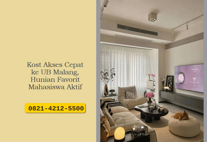 Kost Akses Cepat ke UB Malang, Hunian Favorit Mahasiswa Aktif