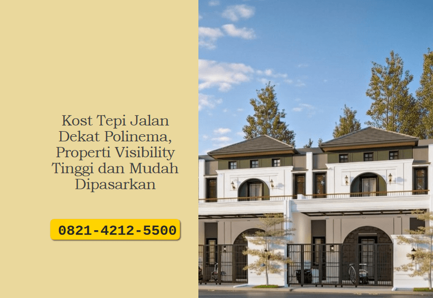 Kost Tepi Jalan Dekat Polinema, Properti Visibility Tinggi dan Mudah Dipasarkan
