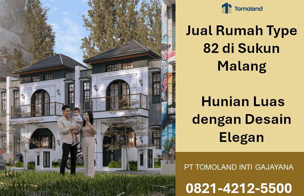 Jual Rumah Type 82 di Sukun Malang dengan Luas Ideal dan Harga Kompetitif | Grand Avenue Sukun by Tomoland