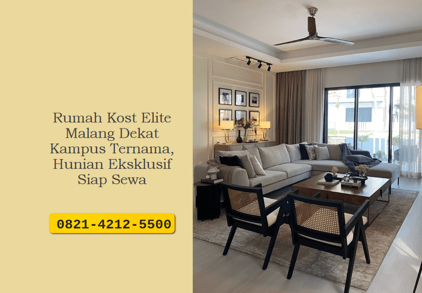 Rumah Kost Elite Malang Dekat Kampus Ternama, Hunian Eksklusif Siap Sewa 