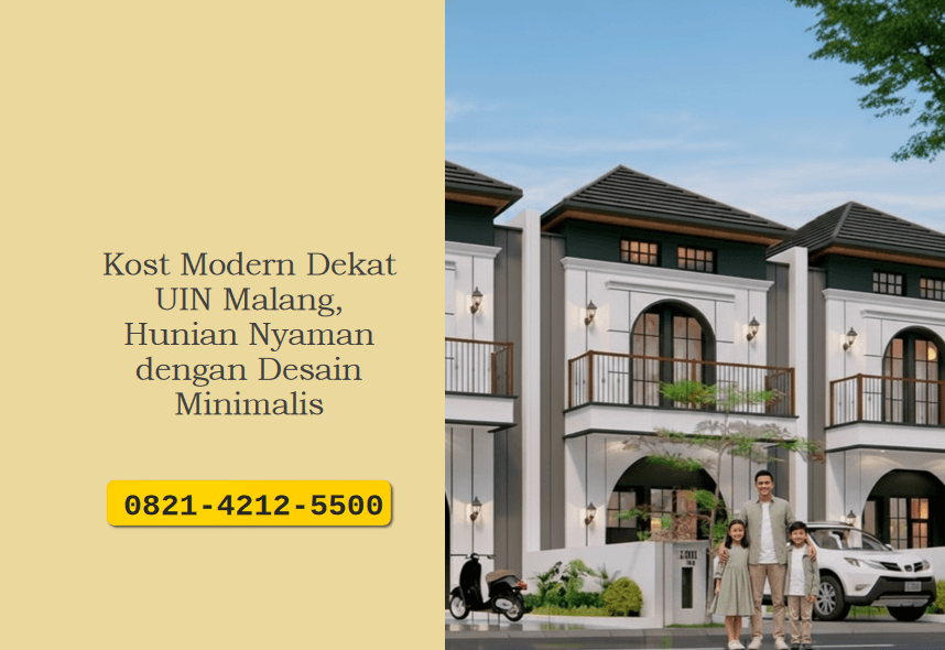 Kost Modern Dekat UIN Malang, Hunian Nyaman dengan Desain Minimalis