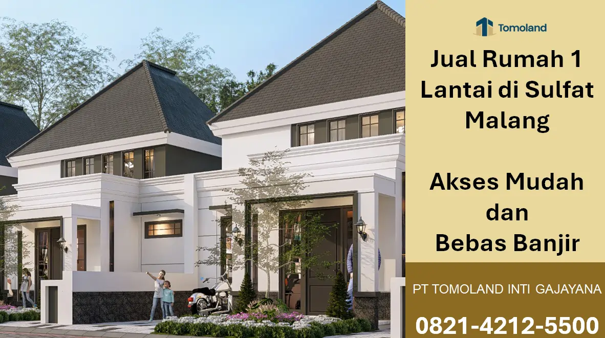 Jual Rumah 1 Lantai di Sulfat Malang: Minimalis, Nyaman, dan Strategis | Royal Avenue by Tomoland