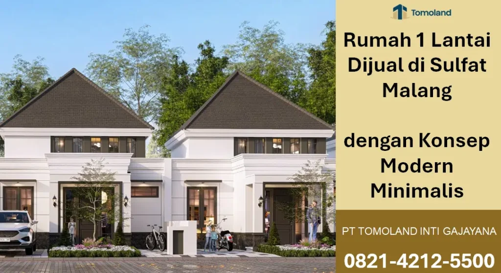 Rumah 1 Lantai Dijual di Sulfat Malang, Harga Terbaik di Kelasnya! Royal Avenue by Tomoland