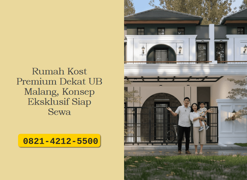 Rumah Kost Premium Dekat UB Malang, Konsep Eksklusif Siap Sewa