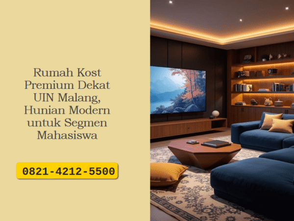 Rumah Kost Premium Dekat UIN Malang, Hunian Modern untuk Segmen Mahasiswa