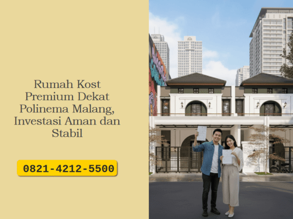 Rumah Kost Premium Dekat Polinema Malang, Investasi Aman dan Stabil