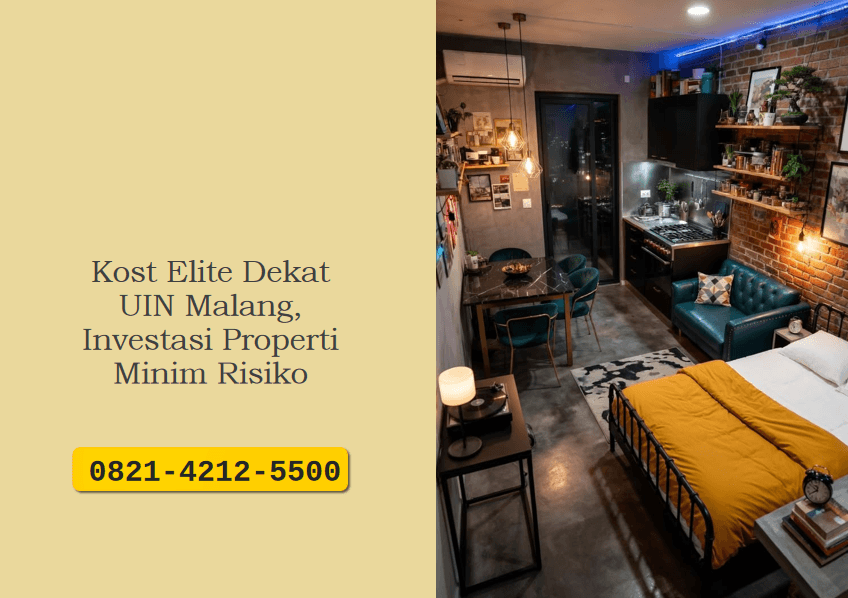 Kost Elite Dekat UIN Malang, Investasi Properti Minim Risiko
