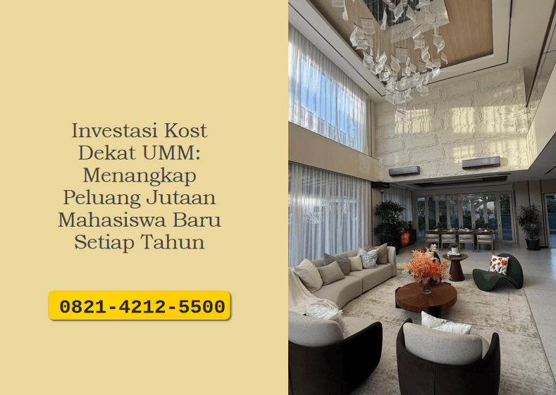 Investasi kost dekat UMM tawarkan profit tinggi. Amankan aset properti premium Anda dari PT Tomoland sekarang demi passive income!