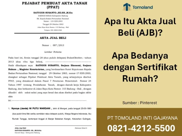 Apa Itu Akta Jual Beli (AJB)? Apa Bedanya dengan Sertifikat Rumah?