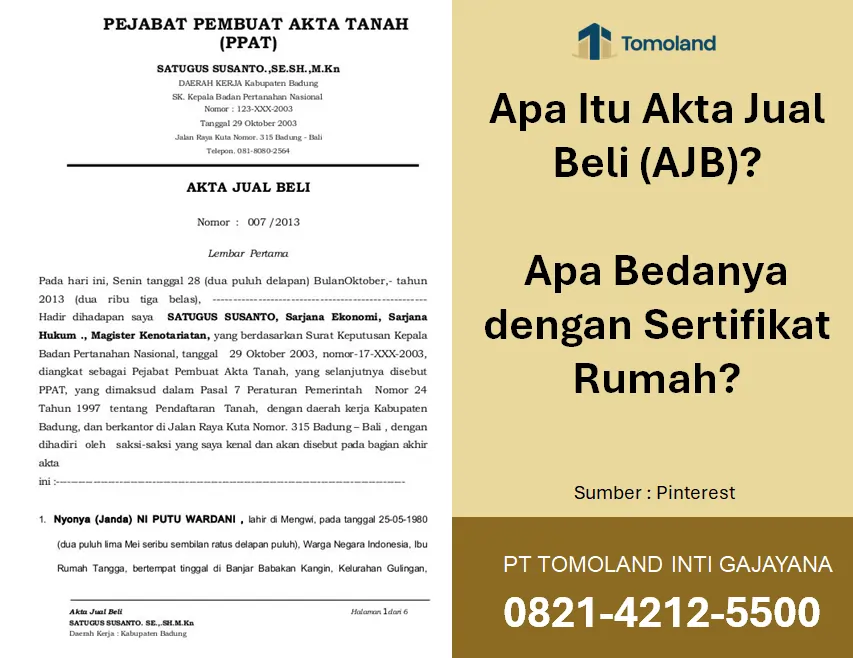 Apa Itu Akta Jual Beli (AJB)? Apa Bedanya dengan Sertifikat Rumah?