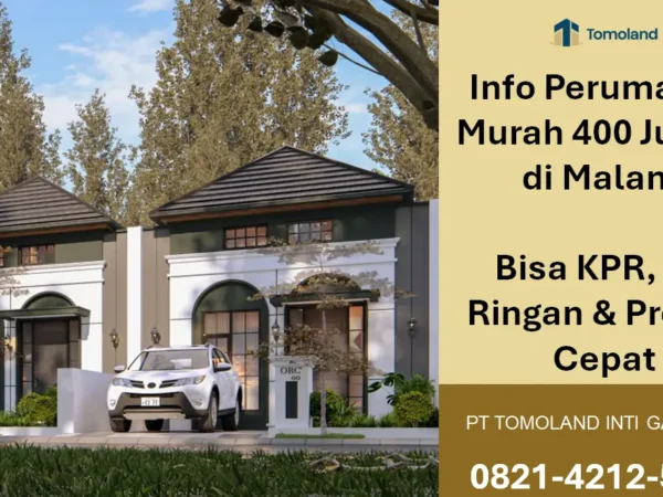 Perumahan Murah Cicilan KPR Malang, DP Ringan dan Proses Cepat