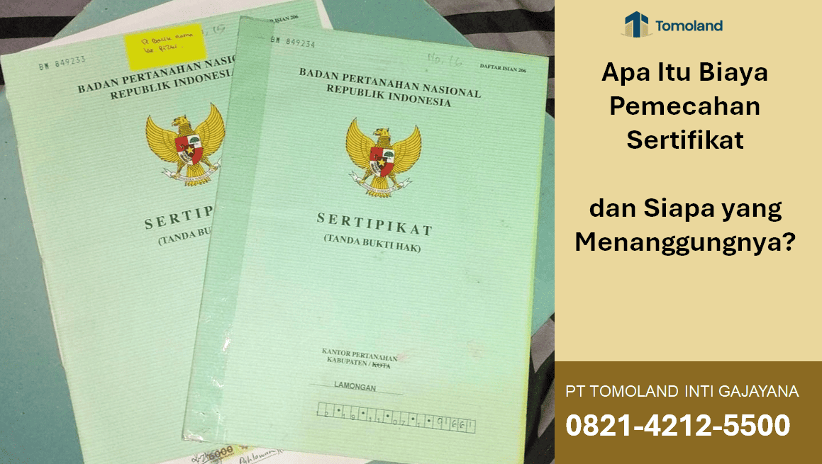 Apa Itu Biaya Pemecahan Sertifikat dan Siapa yang Menanggungnya?