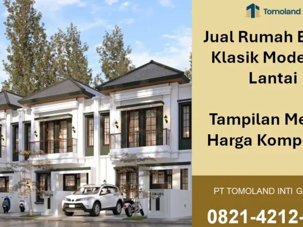 Jual Rumah Eropa Klasik Modern 2 Lantai di Malang, Tampil Mewah & Elegan