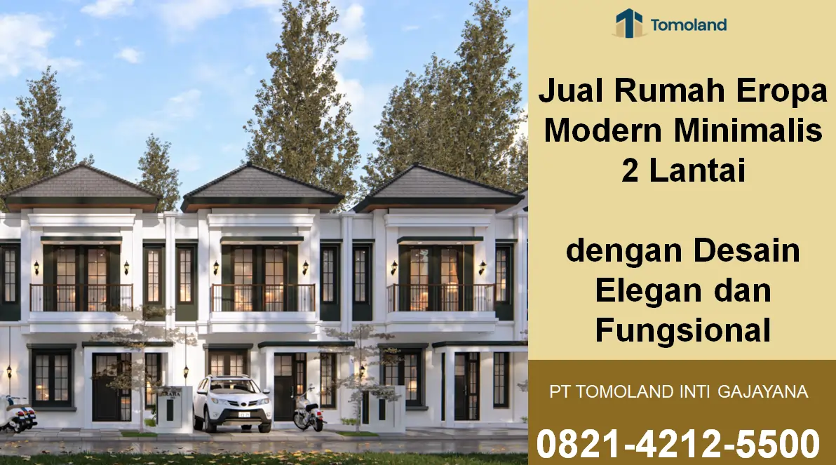 Jual Rumah Eropa Modern 2 Lantai di Malang, Mewah Mulai 600 Jutaan