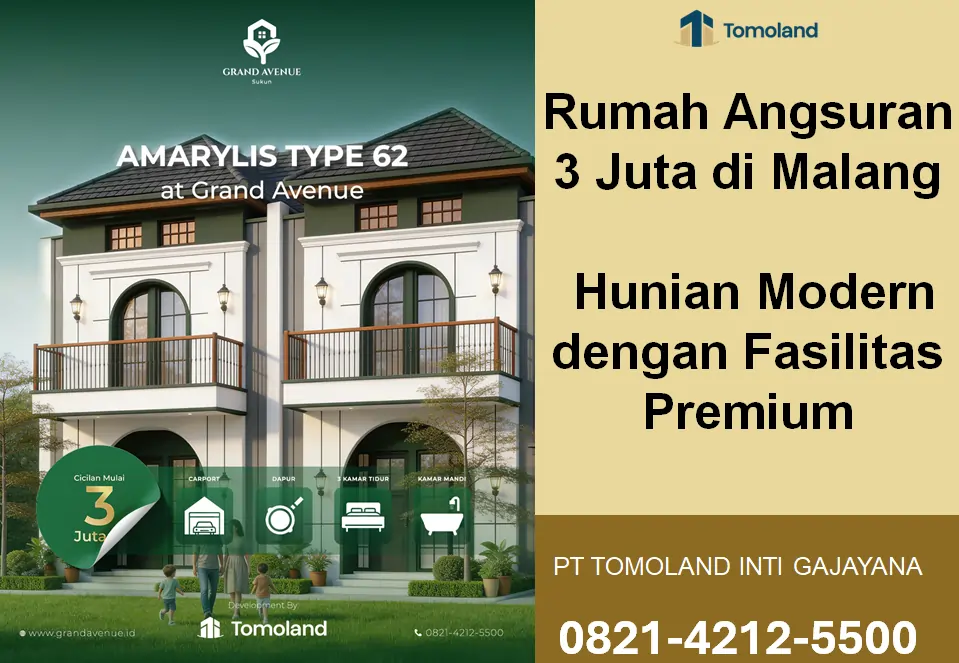Rumah Angsuran 3 Juta di Malang, Ini Pilihan yang Layak Disurvey