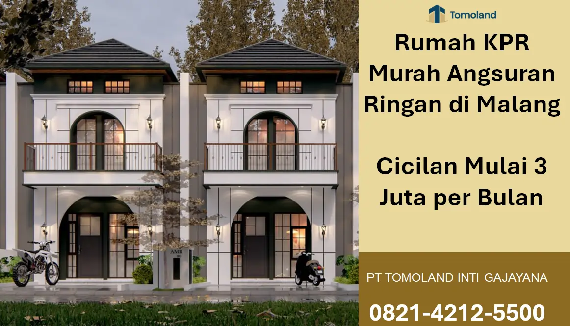 Rumah KPR Murah di Malang, Angsuran 3 Jutaan Bisa Punya Rumah 2 Lantai