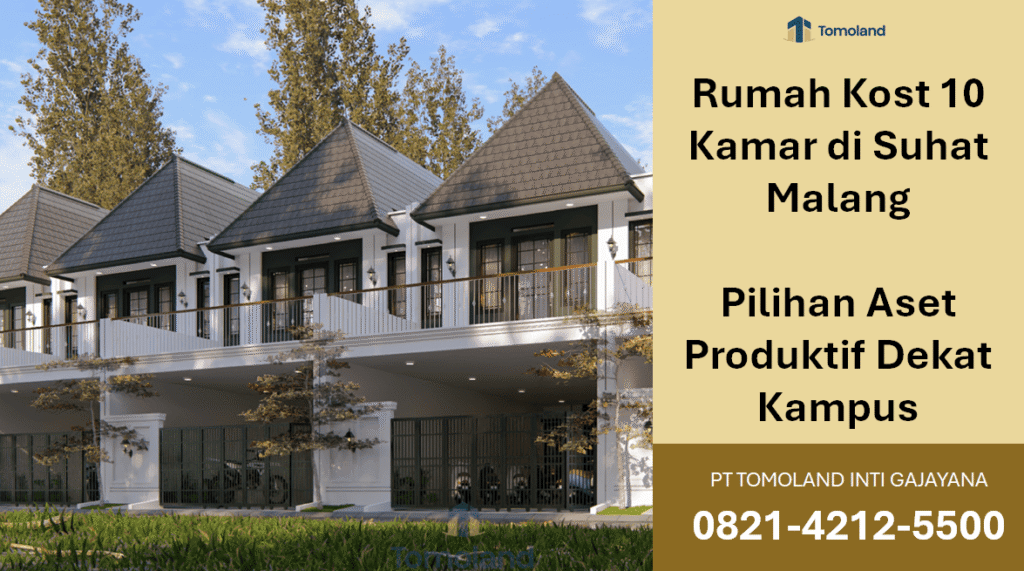 Rumah Kost 10 Kamar di Suhat Malang, Investasi dengan Passive Income Ratusan Juta