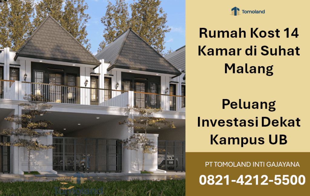 Investasi Rumah Kost 14 Kamar di Suhat Malang, Dekat Kampus UB