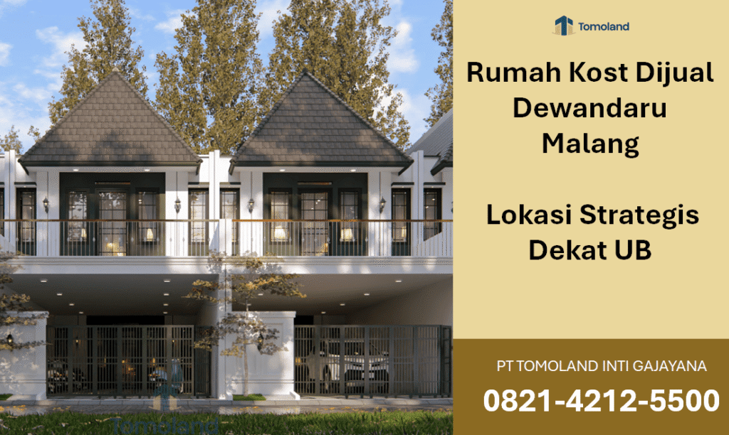 Rumah Kost Dijual Dewandaru Malang, Lokasi Premium Dekat UB